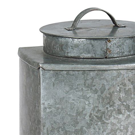 galvanized metal storage box with lid|small galvanized container with lids.